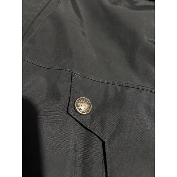 North Face Hyvent Jacket Multi Pocket Removable Hood Cargo Black Brown Logo Coat - Picture 5 of 13